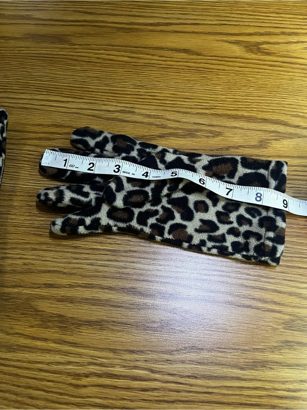 Merona Leopard Print Fleece Gloves in Brown Black and Tan